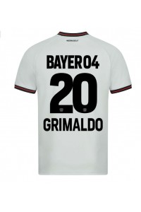 Bayer Leverkusen Alejandro Grimaldo #20 Jalkapallovaatteet Vieraspaita 2023-24 Lyhythihainen